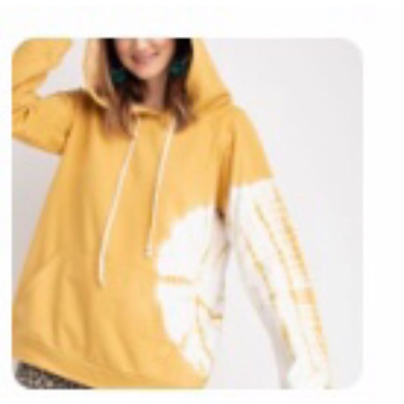 easel Tops - EASEL Tie Dye Cotton Blend Hoodie